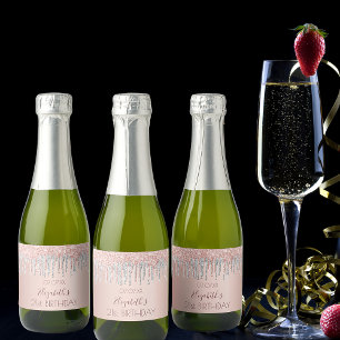 Festa de aniversário rosa de dourado brilho cor-d