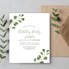 Festa de aniversário simples de eucalipto de orçam