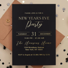 Festa de Ano Novo Simples, Dourada e Negra