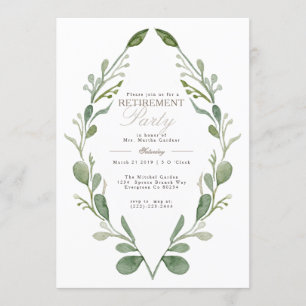 Festa de aposentadoria Whimsical Greenery Convite