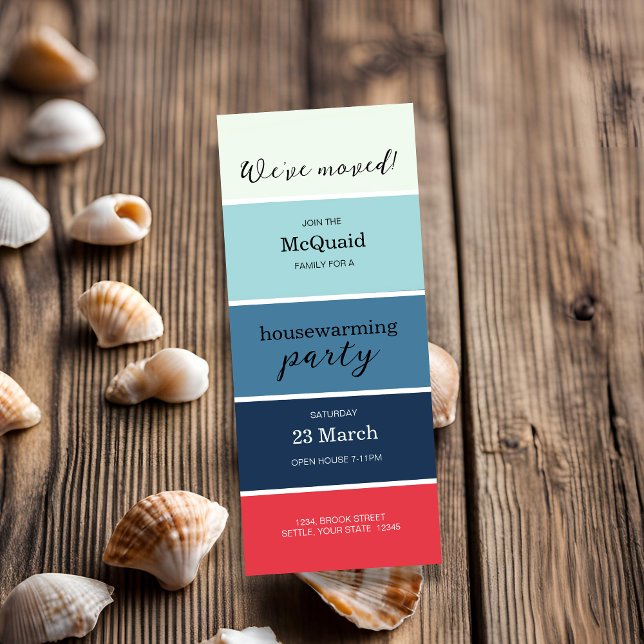 Festa de Aquecimento da Casa Azul Convidar (We've Moved Announcement card)