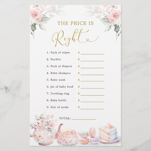 Festa de Bebê Floral Rosa Acho que o preço está ce (Frente)