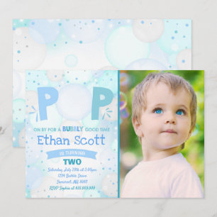 Festa de Bubble Aniversário Convite de Aniversário