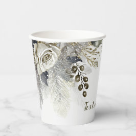 Festa de Casamento Aquarela Rosas Brancas Douradas