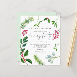 Festa de Casamento de Natal de Folhagem de Orçamen