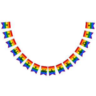 Festa de casamento do orgulho da bandeira LGBT do