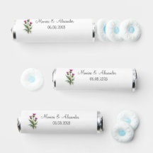 Festa de Casamento Floral de Cardo Escocês em Aqua