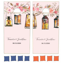 Festa de casamento Floral Rosa Dourada dos Lantern