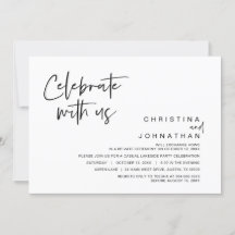 Festa de Casamento Íntimo, Celebre conosco Convite