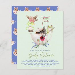 Festa de chá Bebê convoca Pote de chá