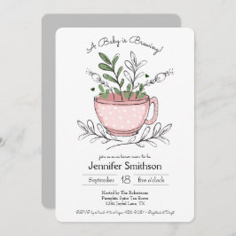 Festa de chá de chá Festa de bebê Convites para ch