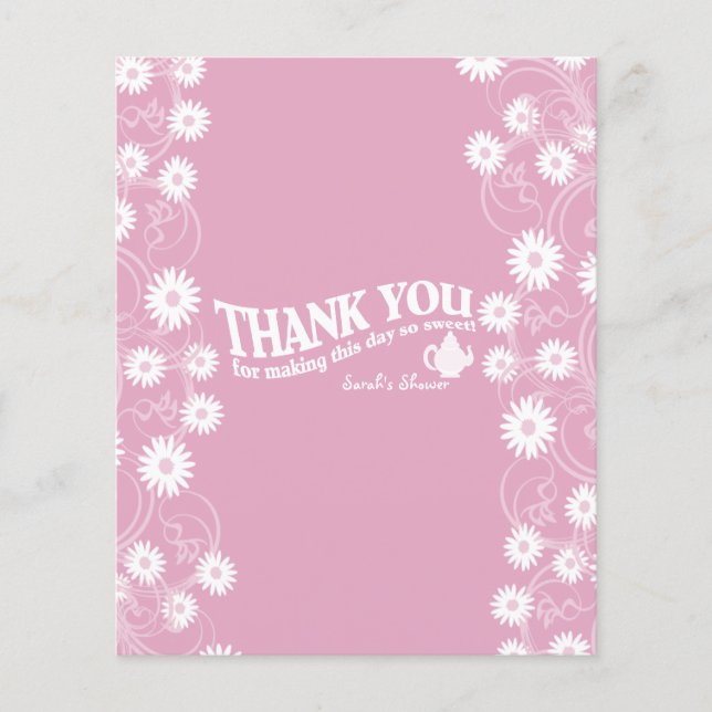 Festa de Chá e Favor do Bar de Chocolate Daisy (Frente)