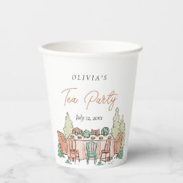 Festa de chá, garota fofa