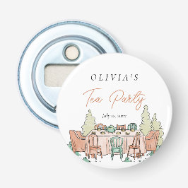 Festa de chá, garota fofa