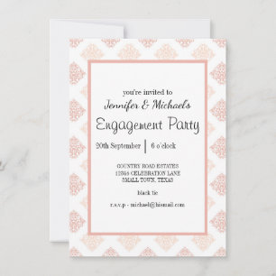 Festa de Compromisso Damask Rosa Pêssego