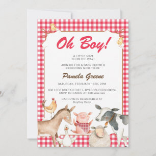Festa de Convite para Chás de fraldas de Animais