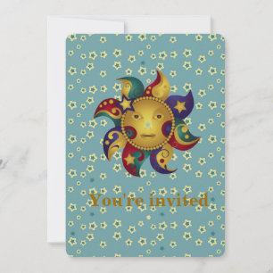 Festa de Convite Sol Lua Estrelas