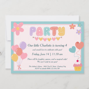 Festa de Convites de aniversário de Pastel
