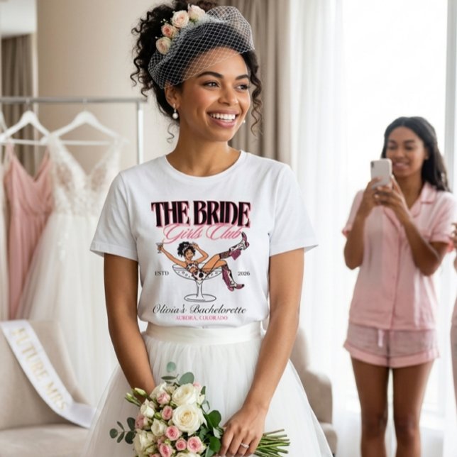 Festa de Despedida de Solteira Country Personaliza (Modern wedding party bachelorette party t-shirt )