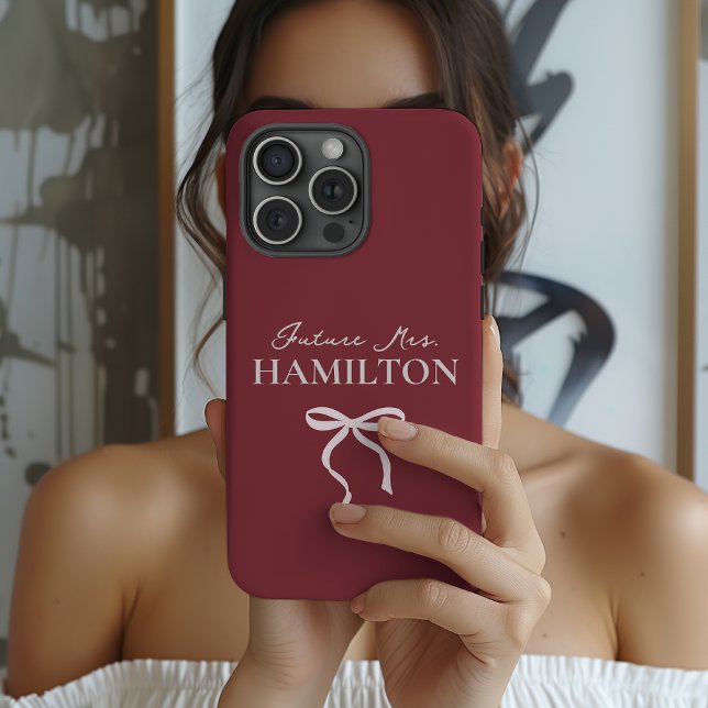 Festa de Despedida de Solteira | Nome da Futura Sr (Personalized Bride Phone Case – Engagement, Bridal Shower & Bachelorette Gift)