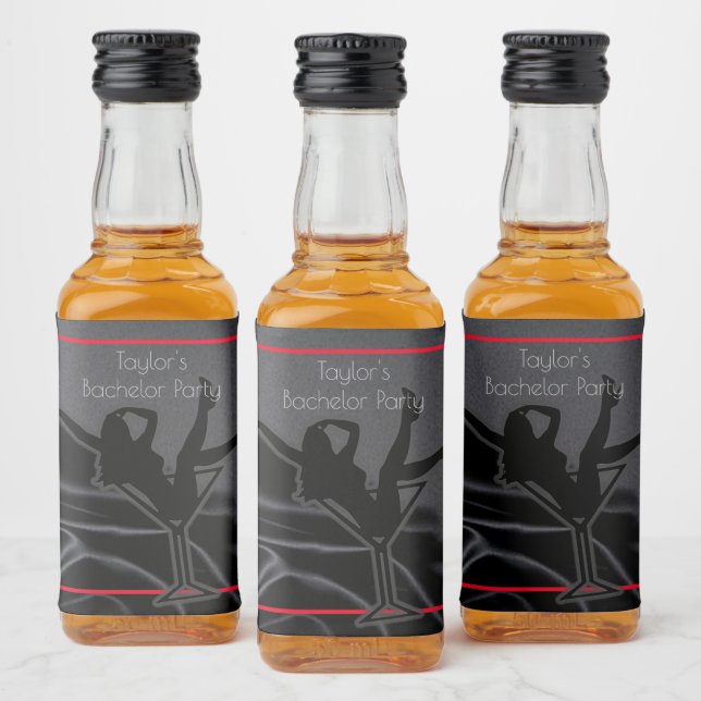 Festa de Despedida de Solteiro Silhueta de Cetim P (Garrafas)