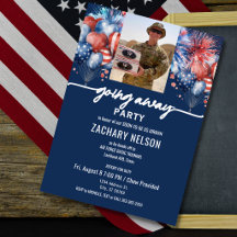 Festa de despedida militar com foto personalizada