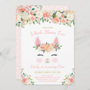 Festa de Diversão do Llama Birthday com Convite à