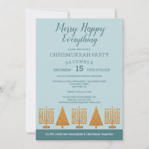 Festa de Férias Merry Gold Blue do Chrismukkah