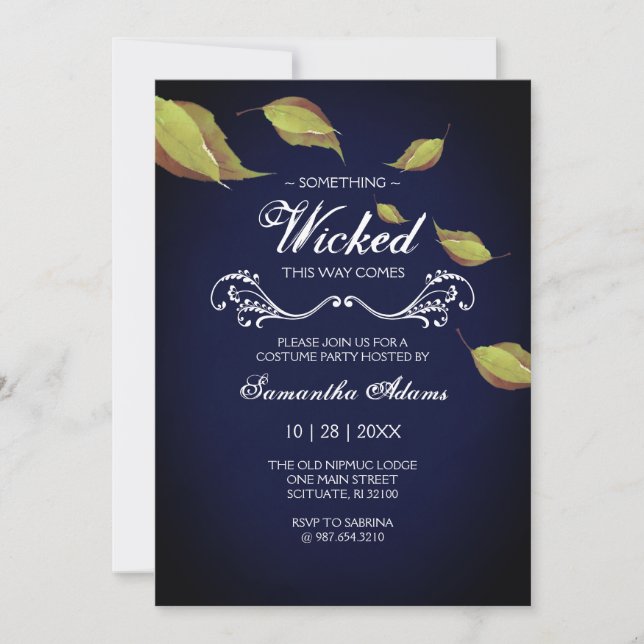 Festa de Figuras de Convites de Halloween para Adu (Frente)