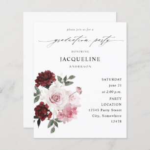 Festa de formatura Borgonha Vermelha e Rosa