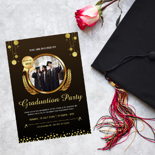festa de formatura convida redação - cartão de gra