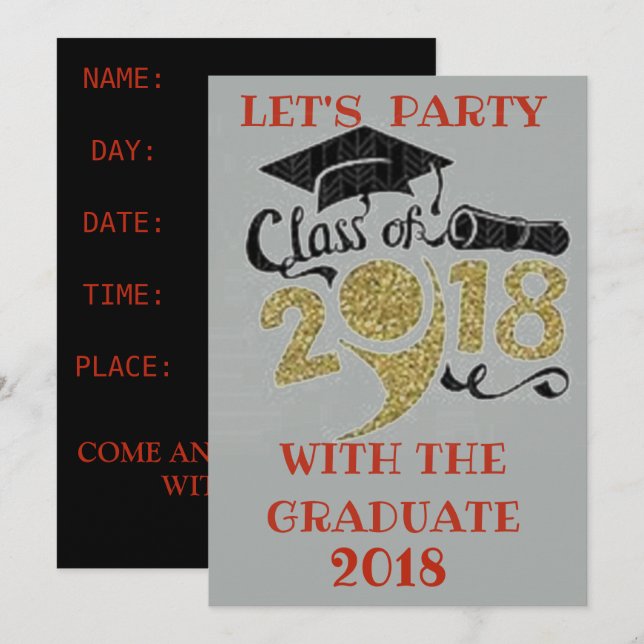 FESTA DE FORMATURA CONVITE (Frente/Verso)