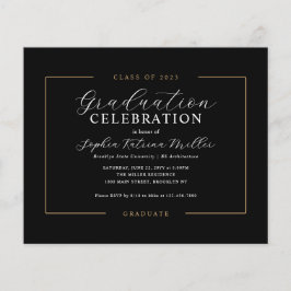 Festa de formatura de Formando Dourado preto com c