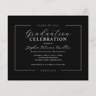 Festa de formatura de Formando Dourado preto com c