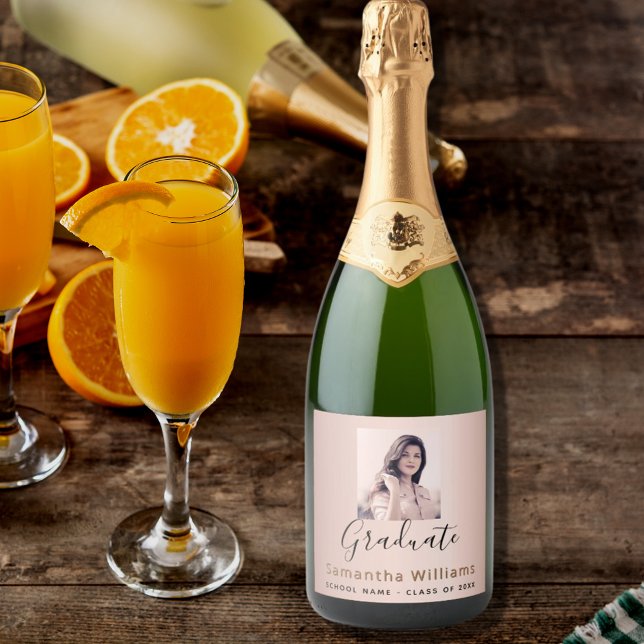 Festa de formatura de rosa de com foto de blush do (Criador carregado)