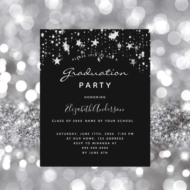 Festa de formatura do orçamento estrelas brancas p (Criador carregado)