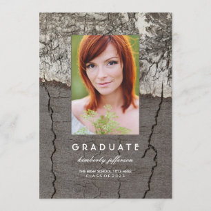 Festa de formatura e anúncio rústicos da foto