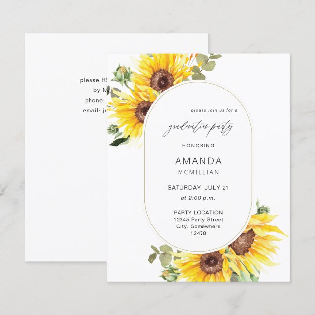 Festa de Formatura Econômica com Girassol e Eucali (Frente/Verso)