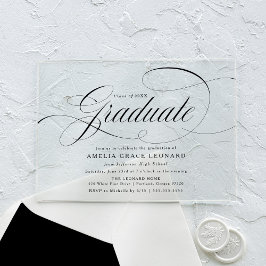 Festa de formatura Elegante de Script Preto