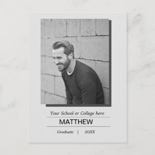 Festa de formatura MaIe Convite Preto Branco