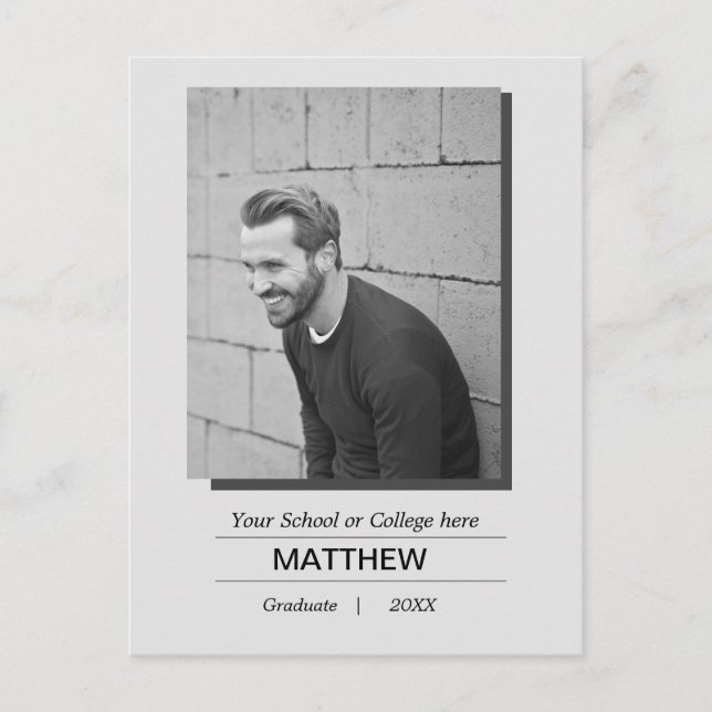 Festa de formatura MaIe Convite Preto Branco (Frente)