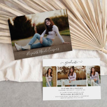 Festa de formatura mínima com convite fotográfico