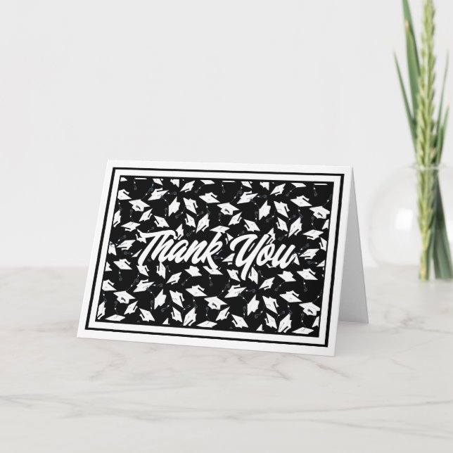 Festa de formatura Negra e Branca - Obrigado Notas (Frente)