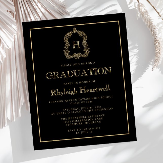 Festa de Formatura Orçamento Preto Dourado (Criador carregado)