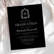 Festa de Graduação com Monograma Preto Orçamento