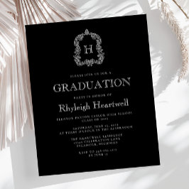 Festa de Graduação com Monograma Preto Orçamento