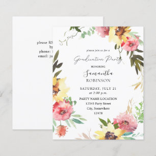 Festa de Graduação Floral de Girassóis de Verão no