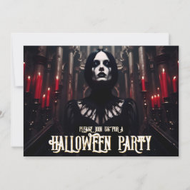 Festa de Halloween - Convite Gótico Escuro