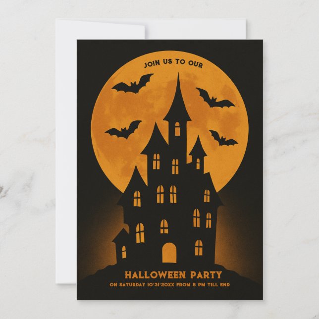 Festa de Halloween do Halloween da House Moon Bats (Frente)