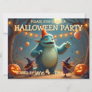 Festa de Halloween do Monstro Feliz para Crianças